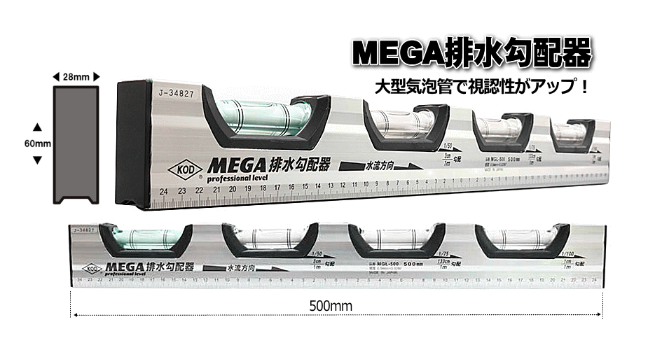 MEGA排水勾配器MGL-500